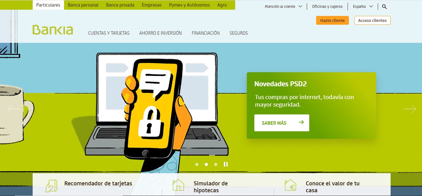 Funcionamiento del simulador de préstamos Bankia